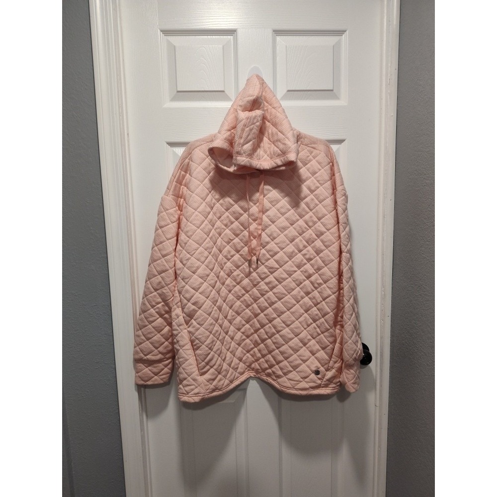 Jones New‎ York Sport Sweatshirt Pink Pullover Quilted Hoodie women's 2X NWT $64